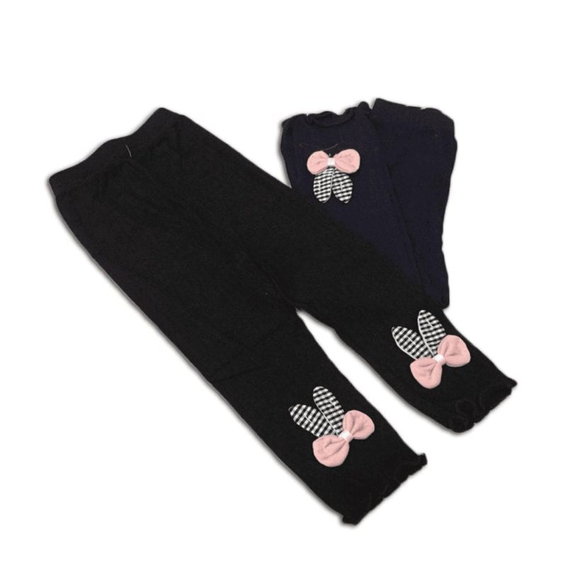 TODDLER BABY GIRLS COTTON LEGGING WITH RIBBON